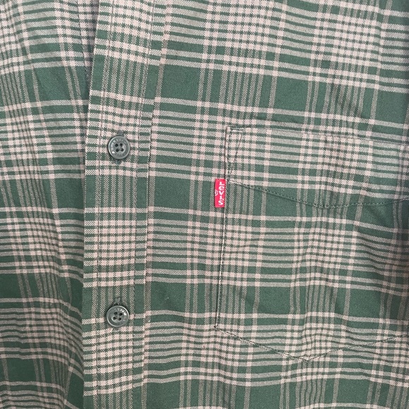 Levi's Vintage Style Men's Green Plaid Shirt Small - Picture 13 of 14